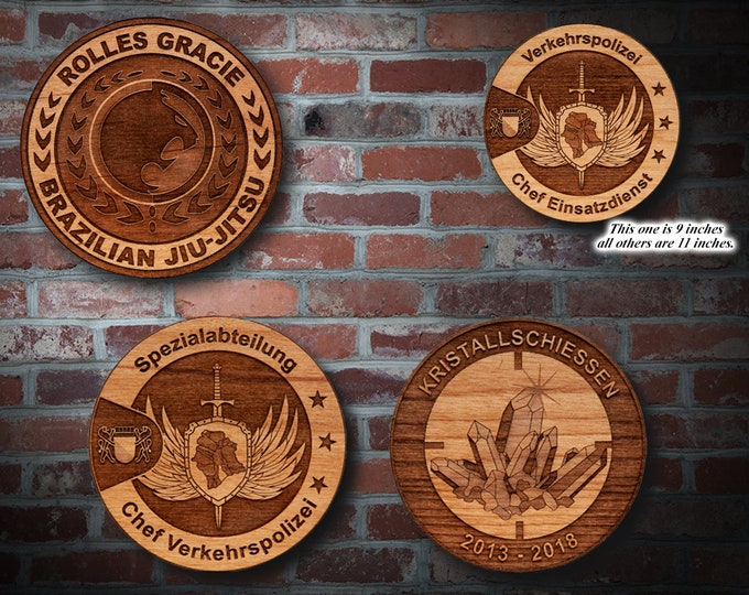 Misc Wooden Badges or Patch Plaques 1