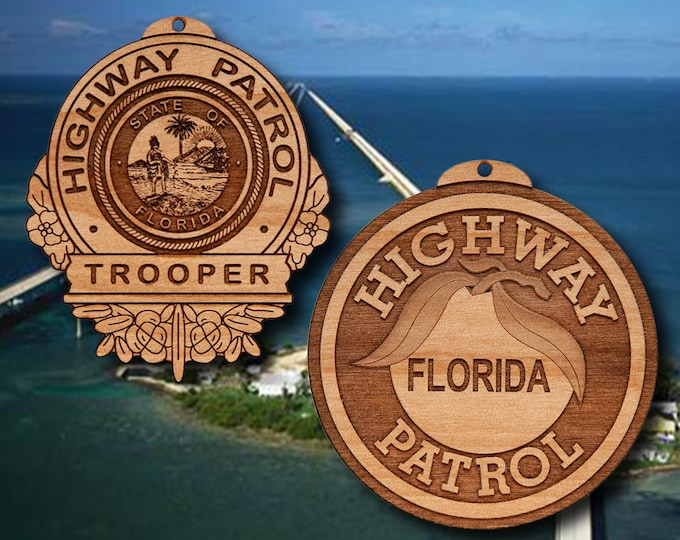 Wooden Florida HP Badge or Patch Ornament