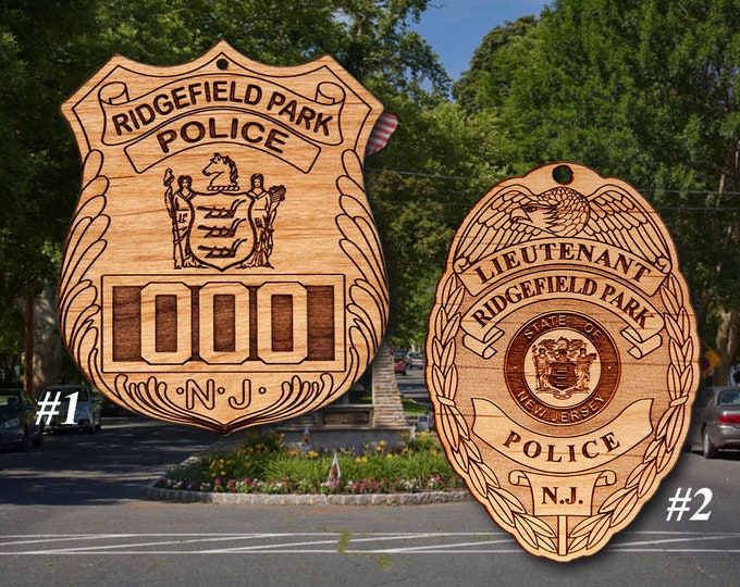 Ridgefield Park NJ Police Badge Ornaments