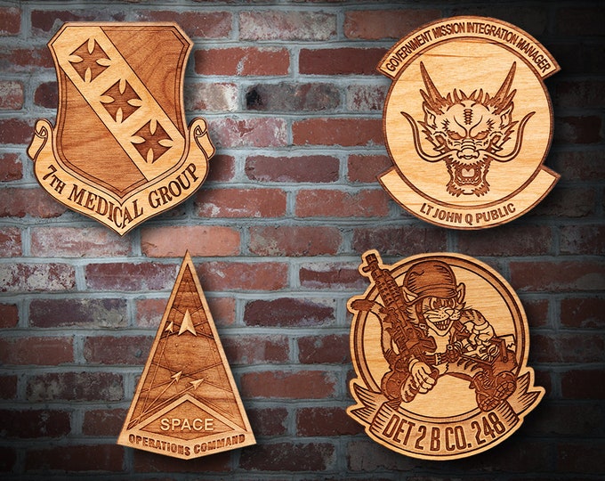 Wooden Misc. Military Patch Plaque 22