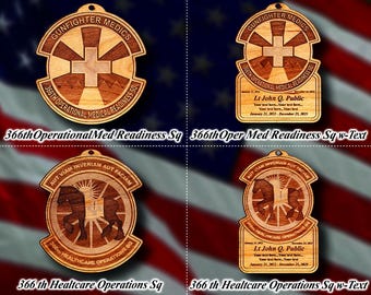 Wooden Misc. Military Patch Ornament #130