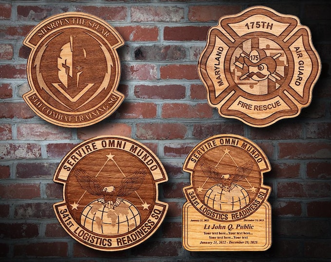 Wooden Misc. Military Patch Plaque #125