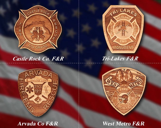 Misc. EMS FD Badge or Shoulder Patch Ornament #9