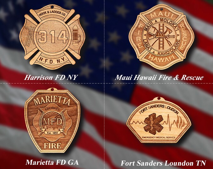 Misc. EMS FD Badge or Patch Ornament #17