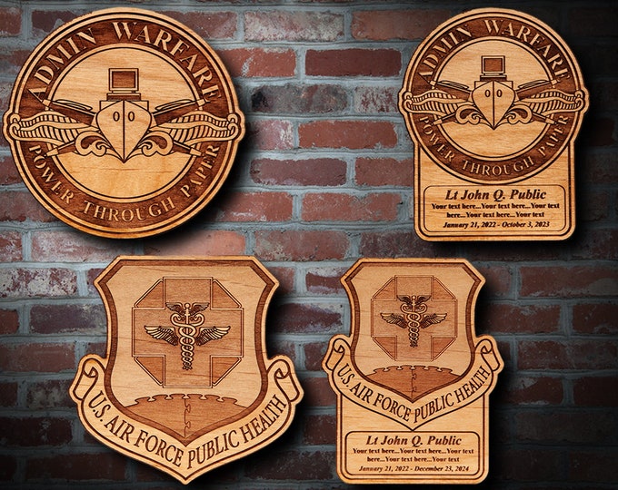 Wooden Misc. Military Patch Plaque 76