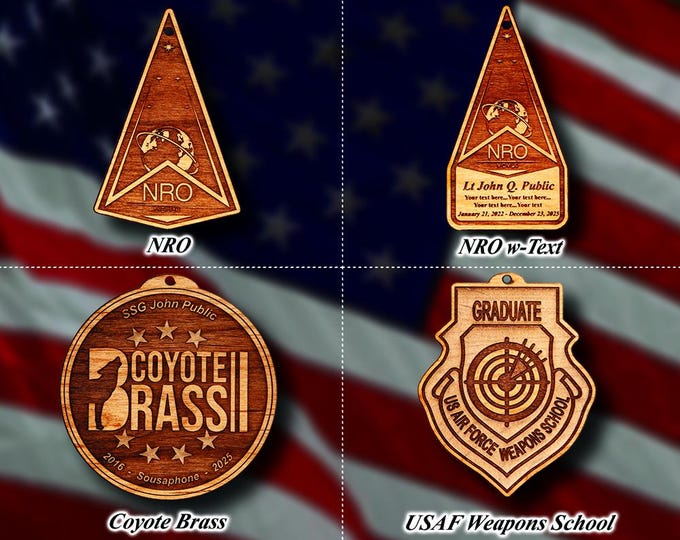 Misc. Wooden Military Badge or Patch Ornament #113