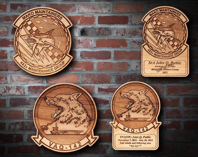Wooden Misc. Military Patch Plaque 44
