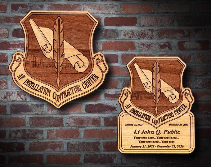 Wooden Misc. Military Patch Plaque #129