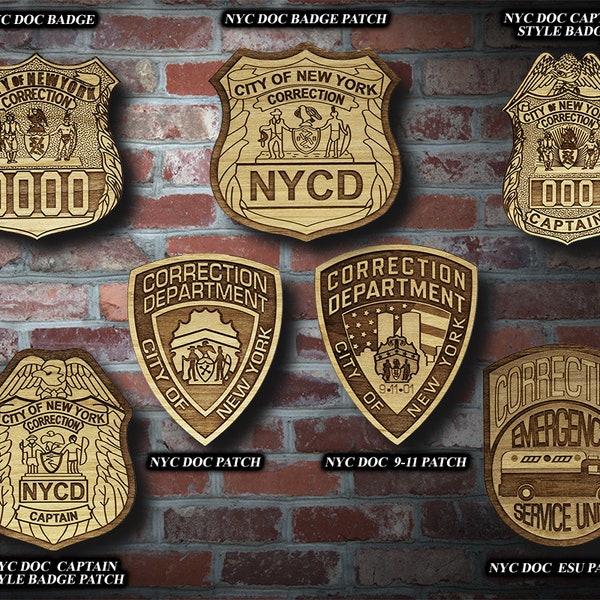 Badge DOC ou plaque patch de New York City