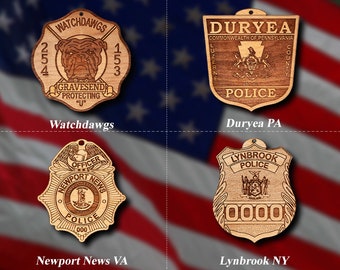 Misc. Wooden Police Badge or Patch Ornament #68