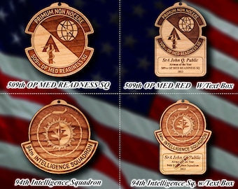 Wooden Misc. Military Patch Ornament 47