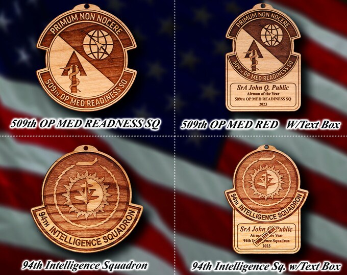 Wooden Misc. Military Patch Ornament 47