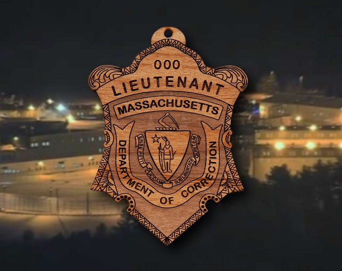 Wooden Massachusetts DOC Ornament