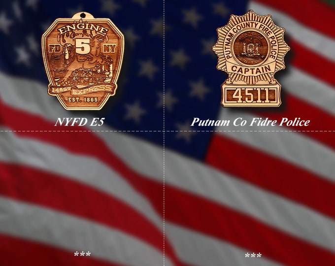 Misc. EMS FD Badge or Patch Ornament #22