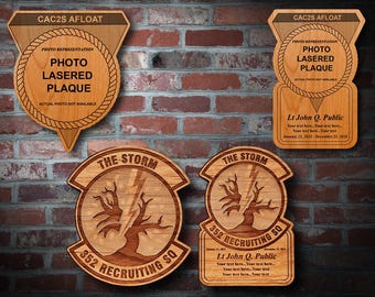 Wooden Misc. Military Patch Plaque #111