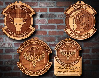 Wooden Misc. Military Patch Plaque 71