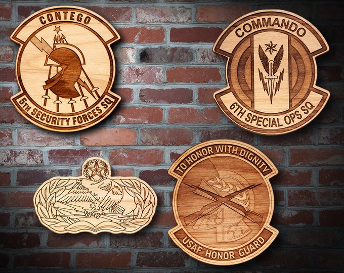 Wooden Misc. Military Patch Plaque 41