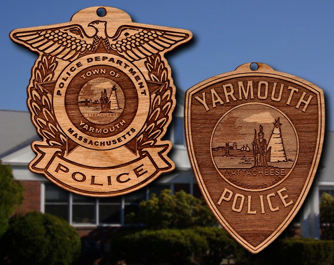 Yarmouth MA Police Badge or Patch Ornament