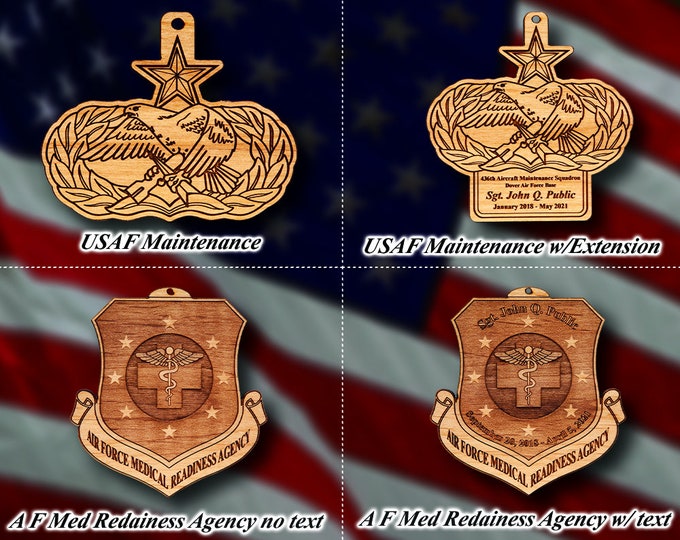 Wooden Misc. Military Patch Ornament 17