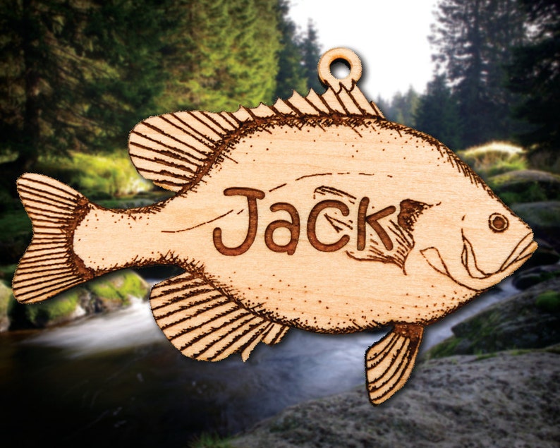 Personalized Wooden Fish Christmas Ornament - Etsy