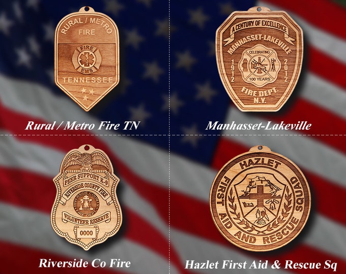 Misc. EMS FD Badge or Patch Ornament #18