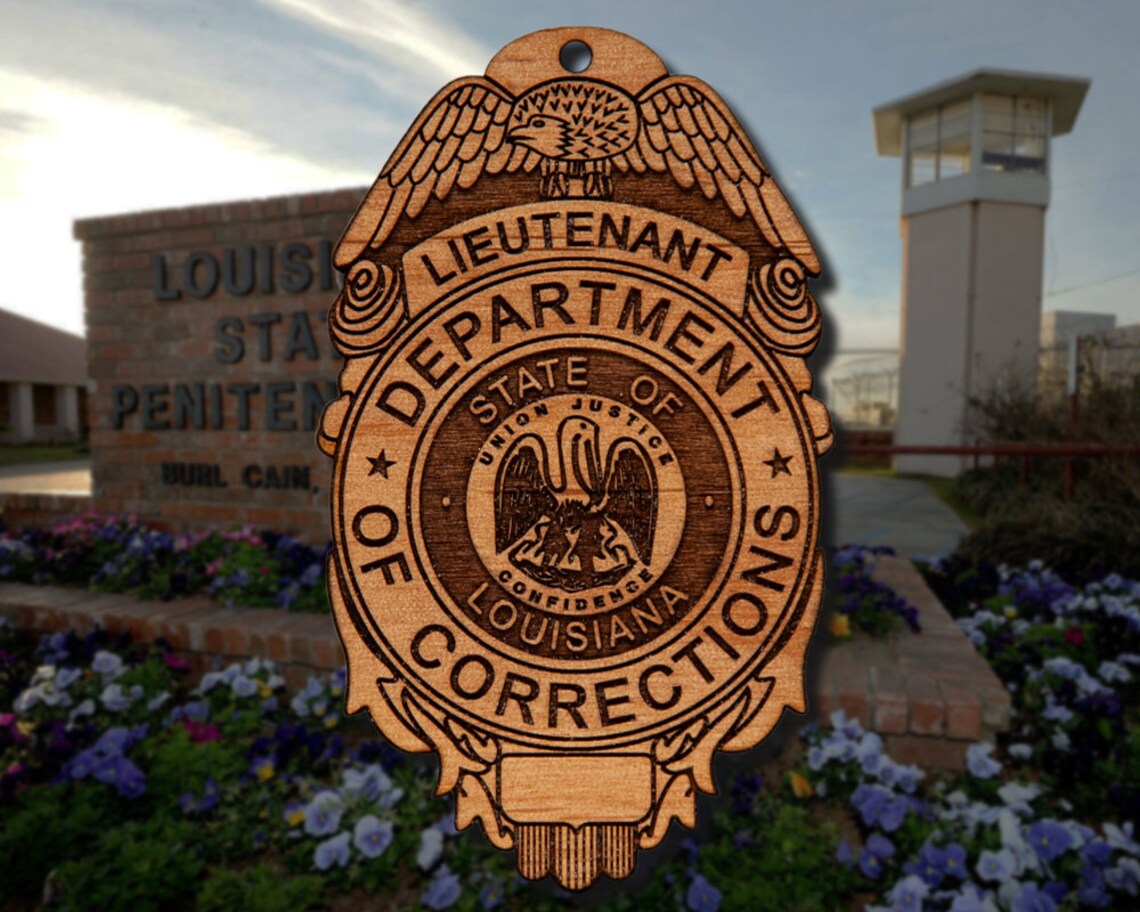 Wooden Louisiana DoC Badge or Shoulder Patch Ornament Etsy