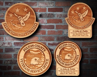 Wooden Misc. Military Patch Plaque 67