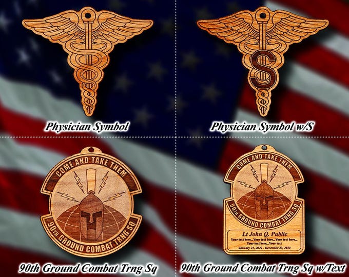 Misc. Wooden Military Badge or Patch Ornament #91