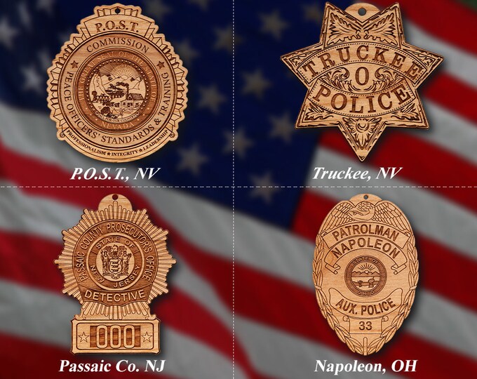 Misc. Wooden Badge or Shoulder Patch Ornament 27