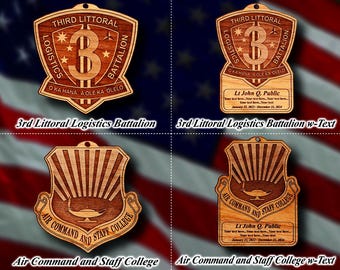 Misc. Wooden Military Badge or Patch Ornament #101