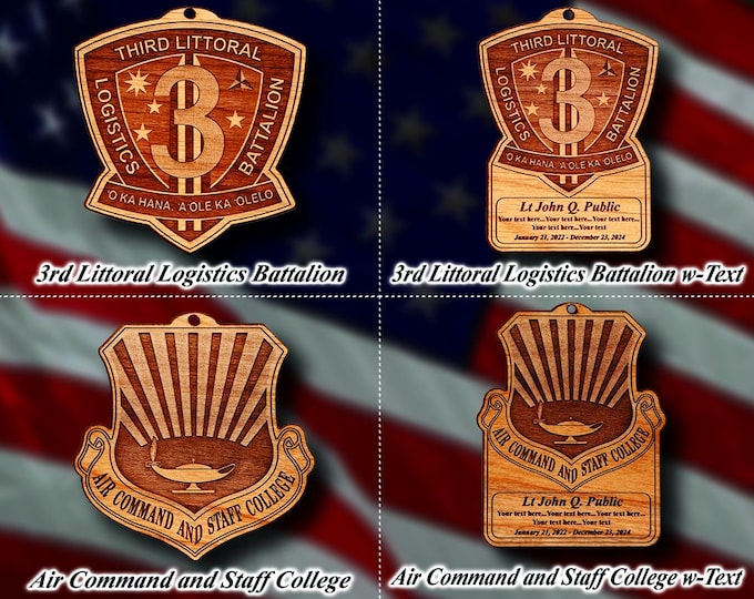Misc. Wooden Military Badge or Patch Ornament #101