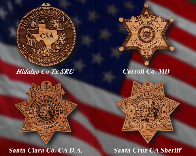 Misc. Wooden Badge or Shoulder Patch Ornament 20
