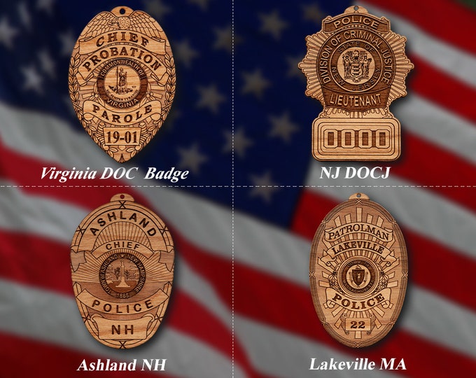 Misc. Wooden Badge or Shoulder Patch Ornament 24