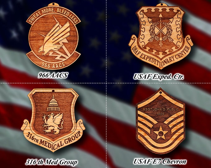 Wooden Misc. Military Patch Ornament 20