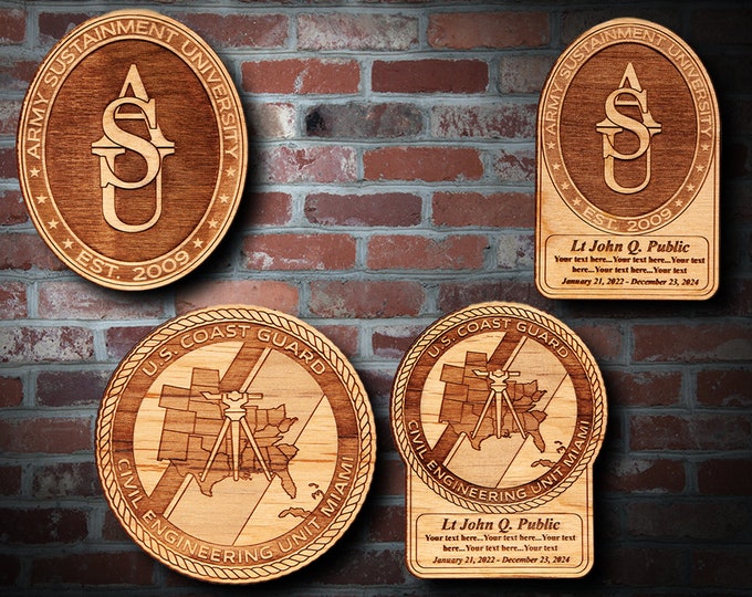 Wooden Misc. Military Patch Plaque 80