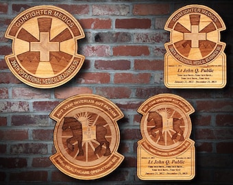 Wooden Misc. Military Patch Plaque #130