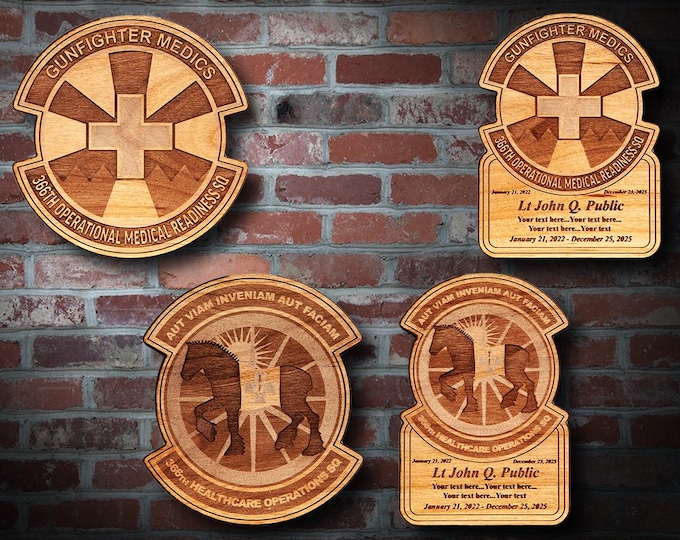 Wooden Misc. Military Patch Plaque #130