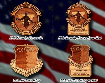 Misc. Wooden Military Badge or Patch Ornament #84