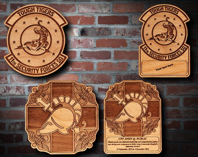 Wooden Misc. Military Patch Plaque 61