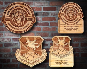 Wooden Misc. Military Patch Plaque #127