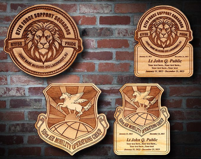 Wooden Misc. Military Patch Plaque #127