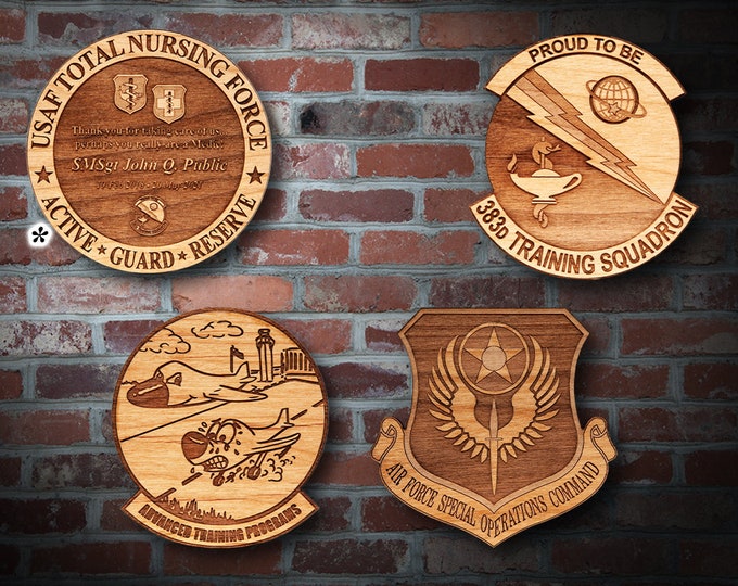 Wooden Misc. Military Patch Plaque 18