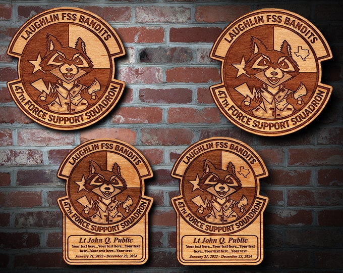 Wooden Misc. Military Patch Plaque 83