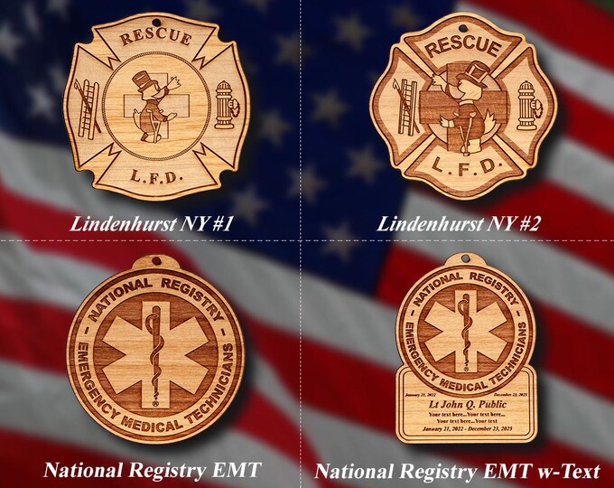 Misc. EMS FD Badge or Patch Ornament #27