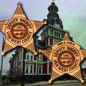 Van Wert Co OH Police Badge Ornaments