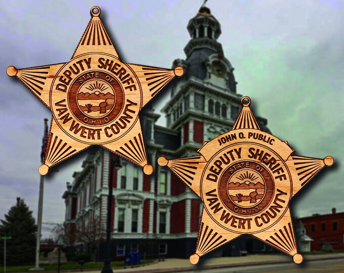 Van Wert Co OH Police Badge Ornaments
