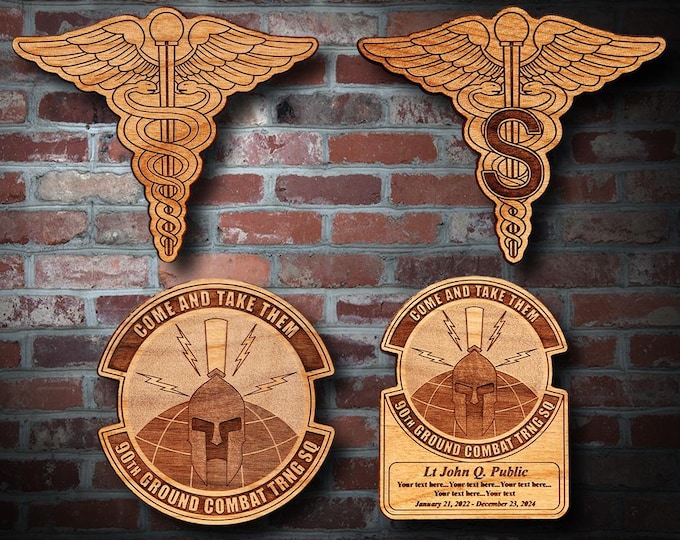 Wooden Misc. Military Patch Plaque #91
