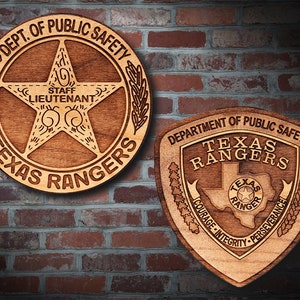 Texas Ranger Badge or Patch Plaque