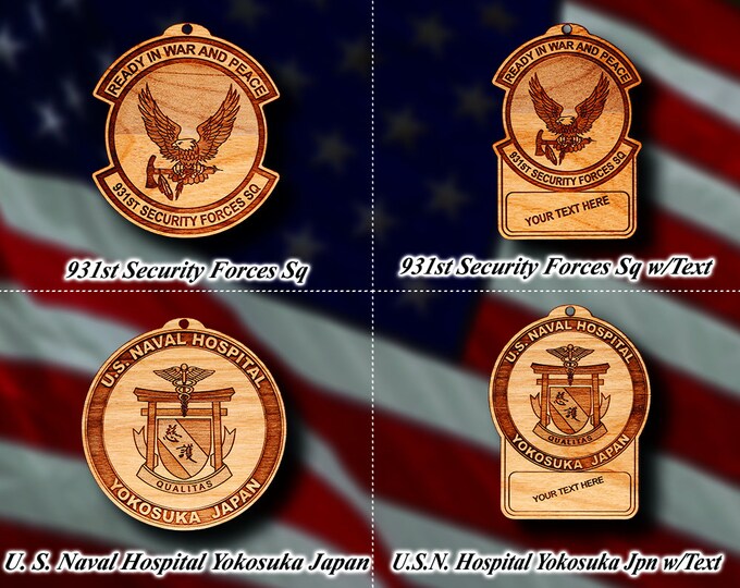 Misc. Wooden Military Badge or Patch Ornament #65
