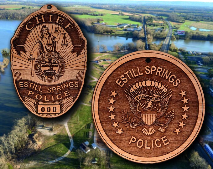 Estill Springs TN Police Badge or Patch Ornament